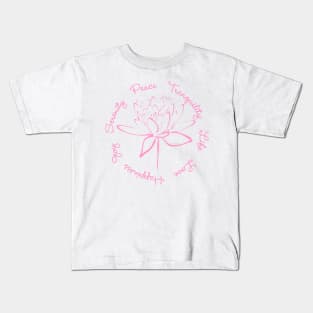 Pink Lotus Serenity Kids T-Shirt